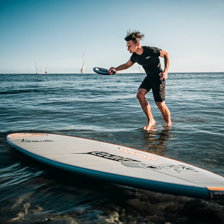How do you stand up on a SUP?