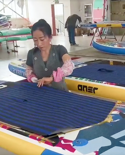 Gluing EVA mat and accessories