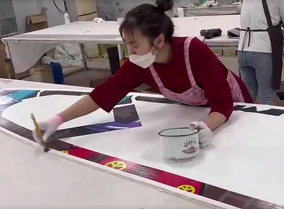 Gluing side layers